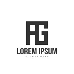 AG Logo template design. Initial letter logo design