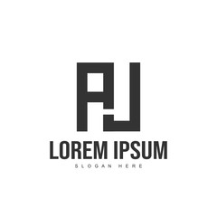 AJ Logo template design. Initial letter logo design