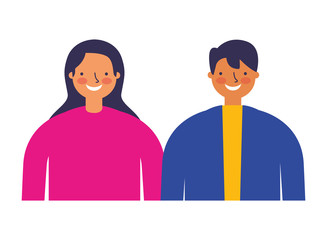 couple characters on white background