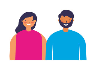 couple characters on white background