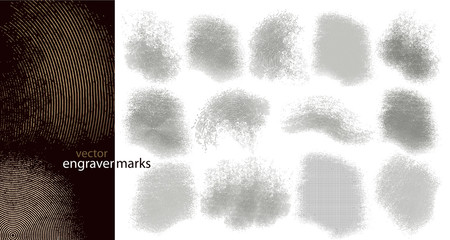 Engraver marks (vector) - obrazy, fototapety, plakaty