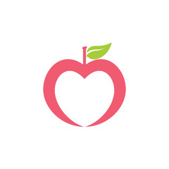 pink sweet fruit apple brand logo 