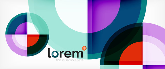 Circle abstract background, geometric modern design template