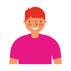 portrait boy smiling character