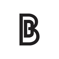 letters bd simple linked logo 