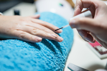 Nail Polish At The Manicure Saloon