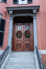 Brownstone Holiday Doorway