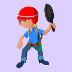 vector for children use weapons cartoon illustration