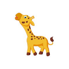 vector illustration of a cartoon giraffe