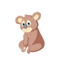 vector illustration of a cartoon koala