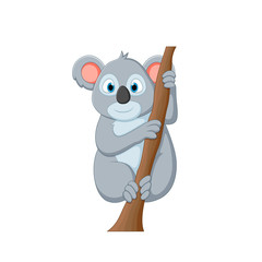 vector illustration of a cartoon koala