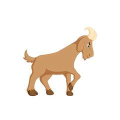 vector illustration of a goat cartoon