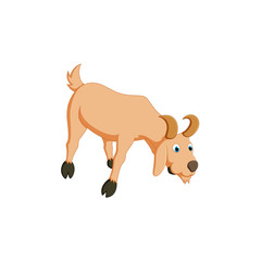 vector illustration of a goat cartoon