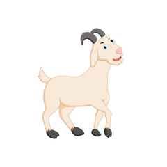 vector illustration of a goat cartoon