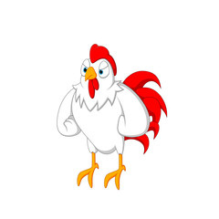 vector illustration of a cartoon rooster