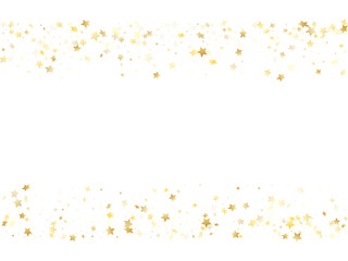 Magic gold sparkle texture vector star background.