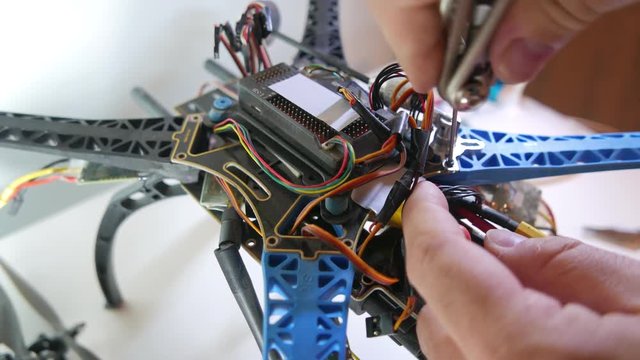 Disassembly of old used drone