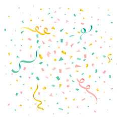 Colorful confetti background explosion vector