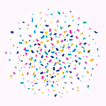 Colorful confetti background explosion vector