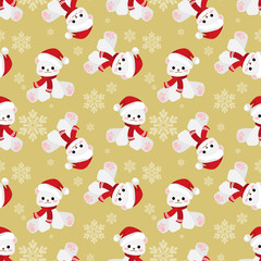 Christmas holiday season seamless pattern.