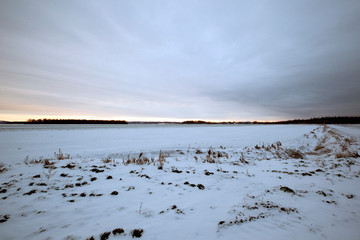 Agricultural land in winter