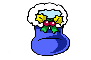 青いサンタブーツ