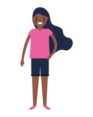 smiling girl portrait on white background