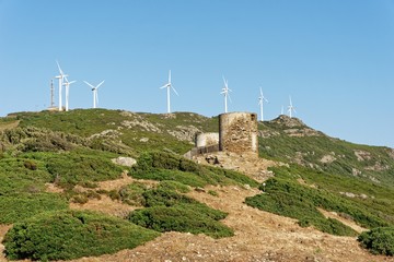 Korsika - Cap Corse - Windräder bei Centuri