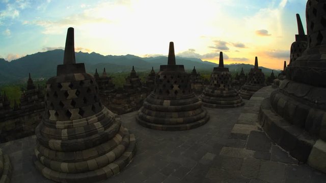 Borobudur religious temple an ancient tourism wonder Indonesia 