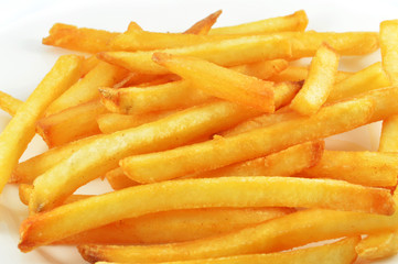 french fries isolated / fry potato isolated on white background