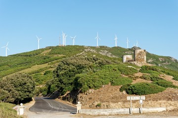 Korsika - Cap Corse - Windräder bei Centuri