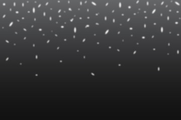 Snow and wind on a transparent background. White gradient decorative element.vector illustration. 