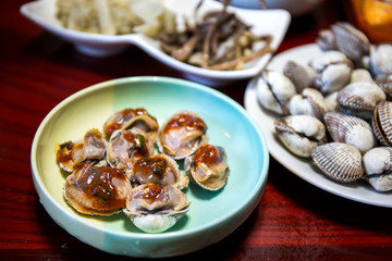 Kkomagmuchim, Spicy Blood Cockle Salad, Korean Food