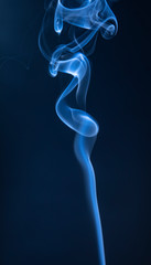 Abstract blue smoke swirls