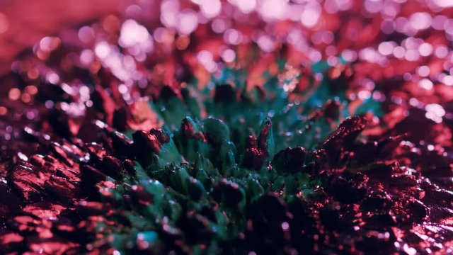 The natural phenomenon of magnetism ferrofluidic substances under the action of a neodymium magnet can create really impressive visual effects if examined under appropriate conditions.