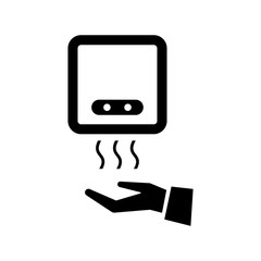 hand dryer machine outline icon vector