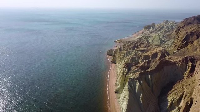 This stunningly beautiful natural site is called 'Valley of the Statues' because here tall rocks have been sculpted into strange shapes by the elements. Hormoz island,Iran.