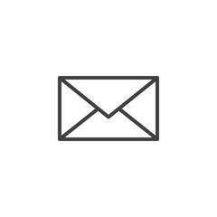 Envelope message outline icon. linear style sign for mobile concept and web design. Post Mail, email simple line vector icon. Symbol, logo illustration. Pixel perfect vector graphics