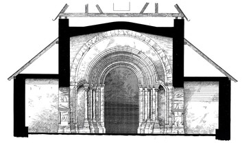 Architecture of ancient buildings.