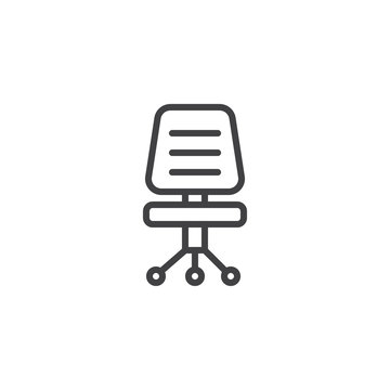 recommend clip art: Office chair outline icon. linear style sign for mobile concept and web design. Ergonomic armchair simple line vector icon. Symbol, logo illustration. Pixel perfect vector graphics