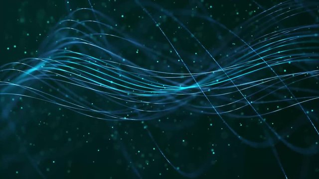 abstract wave particle curve line loop