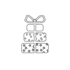 Christmas gift icon illustration vector symbol. xmas icon vector