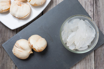 Peeled  Sweet and Fresh, Tropical Healthy Refreshment Fruit.