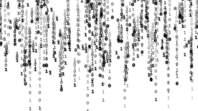 コード　2進数　黒　背景白