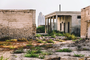 September 4, 2017 - Al Jazirah Al Hamra, United Arab Emirates. Al Jazirah Al Hamra ghost town in...