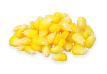 Corn isolated on white with clipping path