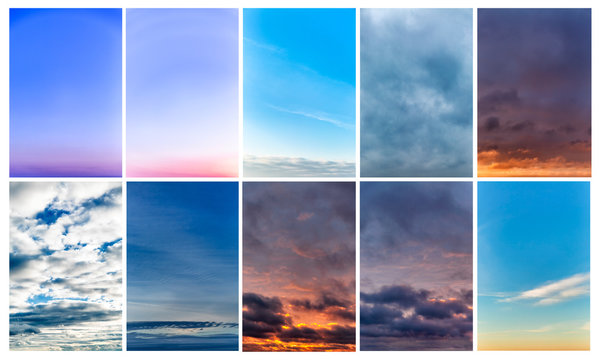 Collage of sky photos © Анна Демидова