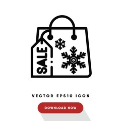 Shopping bag vector icon