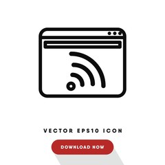 Rss feed vector icon