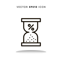 Sand watch cyber monday vector icon